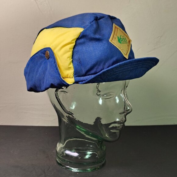 VINTAGE REI Hat Cap Duck Bill Neck Flap Winter Expedition Insulated Puffer 80s - Picture 5 of 16